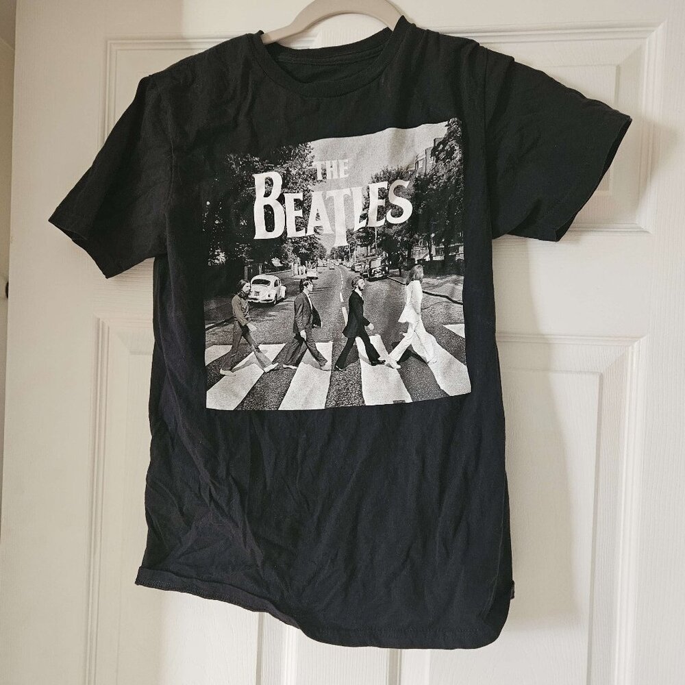 Hybrid Apparel The Beatles T-Shirt Short Sleeve Graphic Tee Size Small Black